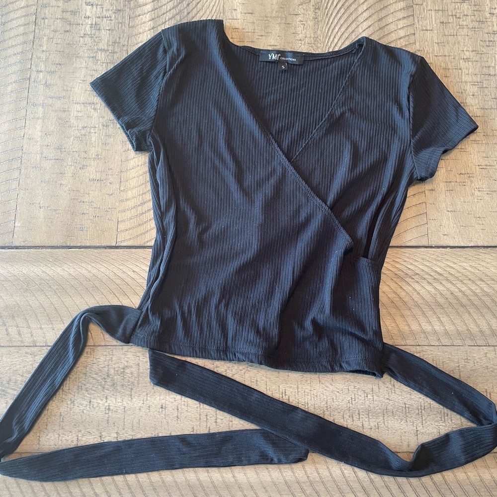 V-Cut Tie-Around Shirt